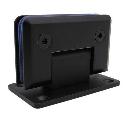 BISAGRA PARED VIDRIO 90° CENTRADA BISELADA ZAMAC NEGRO MATE 1002098