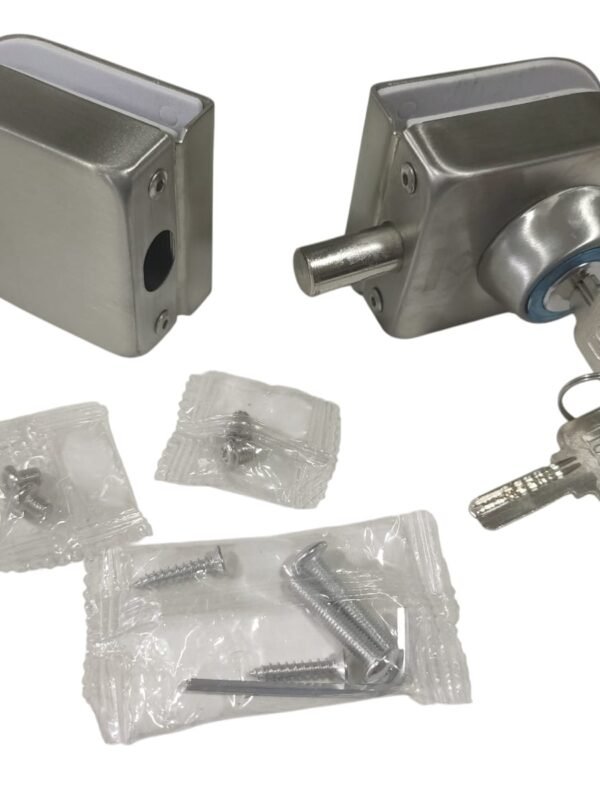 FG104A Cerradura de Aplicar para Puerta Doble de Vidrio de 10 a 12mm (V/V) Llave de 1 lado - FG-104A