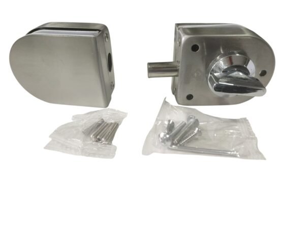 FG105A Cerradura de Aplicar para Puerta Doble de Vidrio de 10 a 12mm (V/V) Pasador de 1 lado - FG-105A