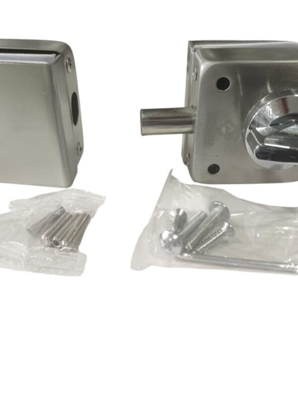 FG105A Cerradura de Aplicar para Puerta Doble de Vidrio de 10 a 12mm (V/V) Pasador de 1 lado - FG-105A