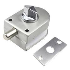 FG105B CERRADURA DE APLICAR PARA PUERTA SIMPLE VIDRIO 10 A 12MM PARED-VIDRIO PASADOR DE 1 LADO 73X58MM ACERO INOX SATINADO BATIENTE Cerradura de Aplicar para Puerta Simples de Vidrio de 10 a 12mm (P/V) Pasador de 1 lado - FG-105B