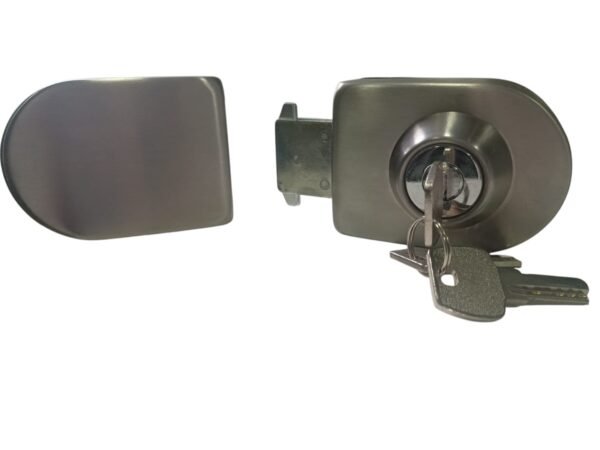 Cerradura de Aplicar para Puerta Doble de Vidrio de 10 a 12mm (V/V) Llave + Pasador - FG-107A