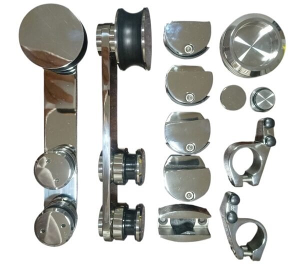 KIT DE PUERTA CORREDIZA Tipo Elegance de Acero Inoxidable 304 - FG-SL02