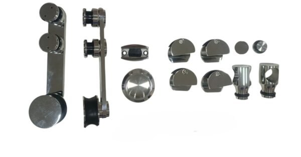 KIT DE PUERTA CORREDIZA Tipo Elegance de Acero Inoxidable 304 - FG-SL03