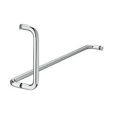 MANIJON EN L PORTA TOALLERO TUBULAR CROMADO 250X50X25MM 1002206