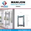 MANIJON DOBLE EN H TUBULAR CROMADO 200X160X25MM 304 1047183