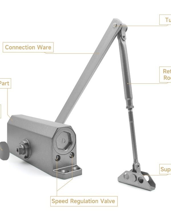 FRENO AEREO GRIS 65KG ANCHO MAX PUERTA 95CM ALUMINIO 1058322