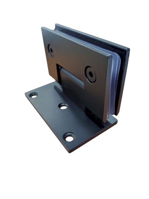 BISAGRA PARED VIDRIO 90° DEFASADA 3 POSICIONES ACERO INOX NEGRO 1002082