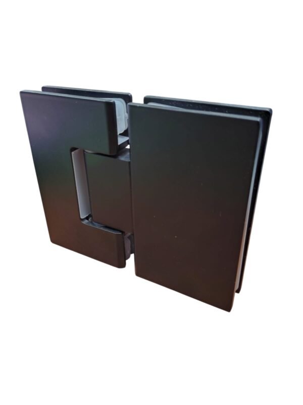 BISAGRA VIDRIO VIDRIO 180° TERM RECTA ACERO INOX NEGRA 1002085