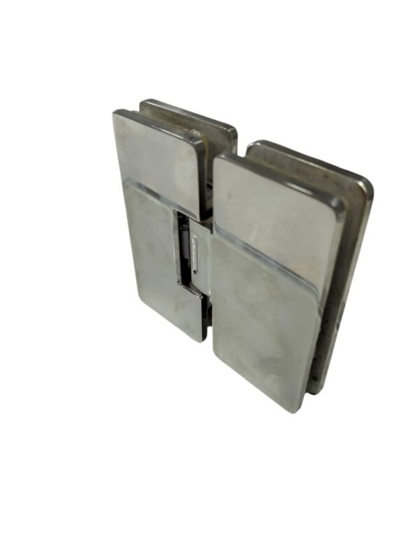 BISAGRA VIDRIO VIDRIO 180° TERM RECTA ZAMAC CROMADA CHICA 80X80MM 1002089