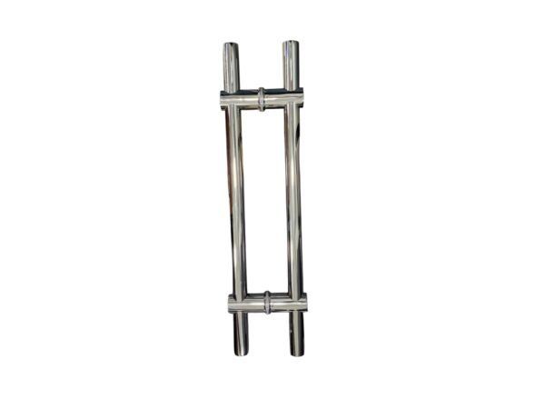 MANIJON DOBLE EN H TUBULAR CROMADO REGULABLE 600X32MM ACERO INOX 304 1002216