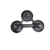 VENTOSA TRIPLE NEGRA ALUMINIO 160KG 128X345MM 1058303