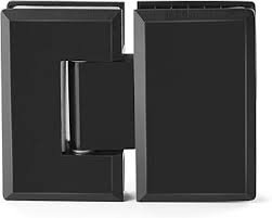 BISAGRA VIDRIO VIDRIO 180° BISELADA NEGRA 1048162