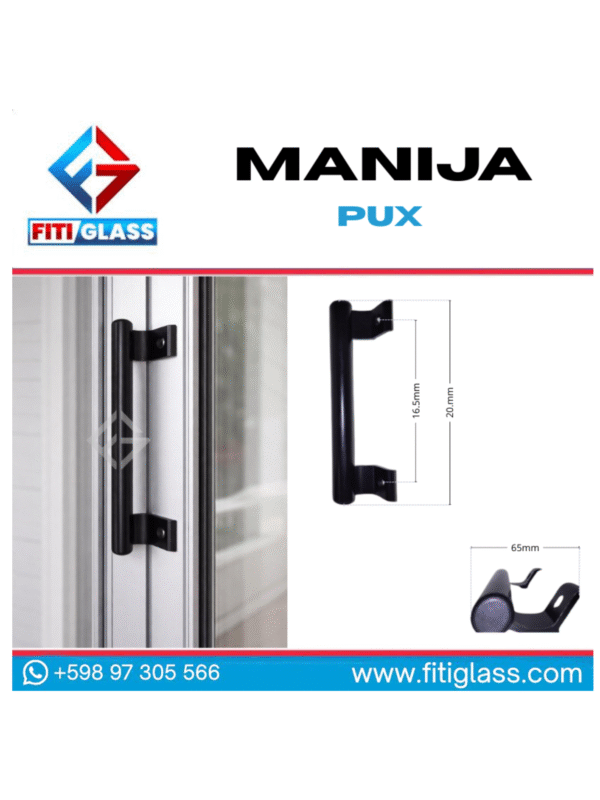 MANIJA MILANO NEGRA 165MM ALUMINIO 988339