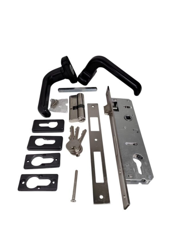 CERRADURA KIT AHQ ALTA PRESTACION ACERO INOX + MANIJA 988144