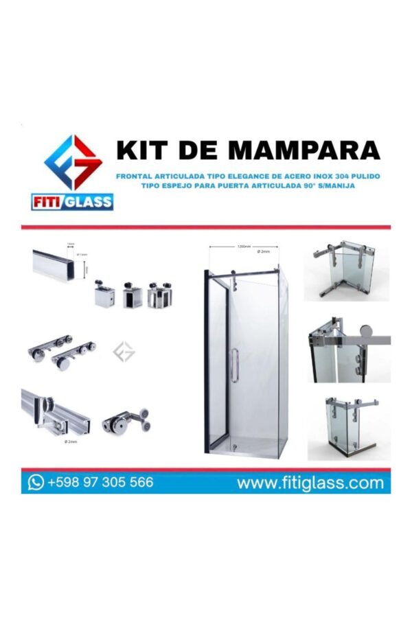 KIT DE BAÑO L CROMADO ACERO INOX 11 PIEZAS 1.20 MTS 1080486