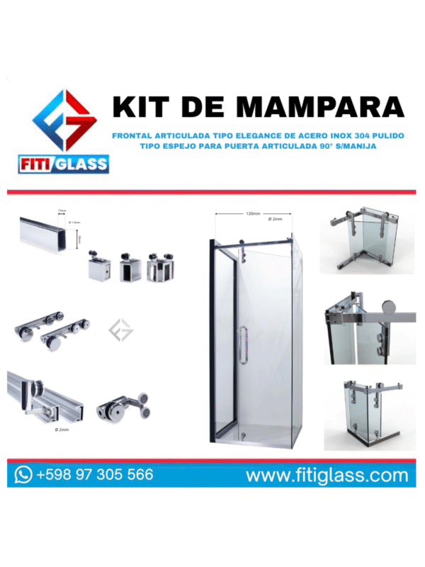 KIT DE BAÑO L NEGRO ACERO INOX 11 PIEZAS 1.20 MTS 1080491