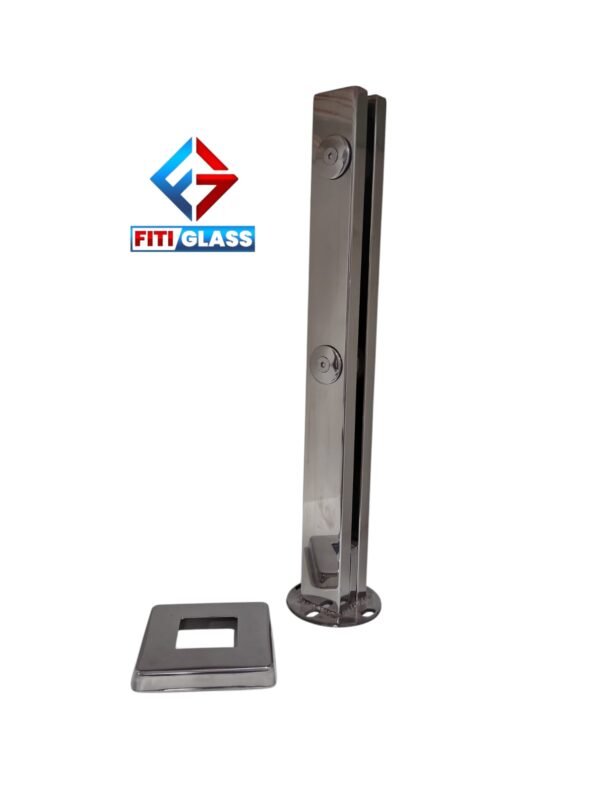 TORRE VERTICAL ACERO INOX CROMADO 40CM 2 PERFORACIONES 1002324