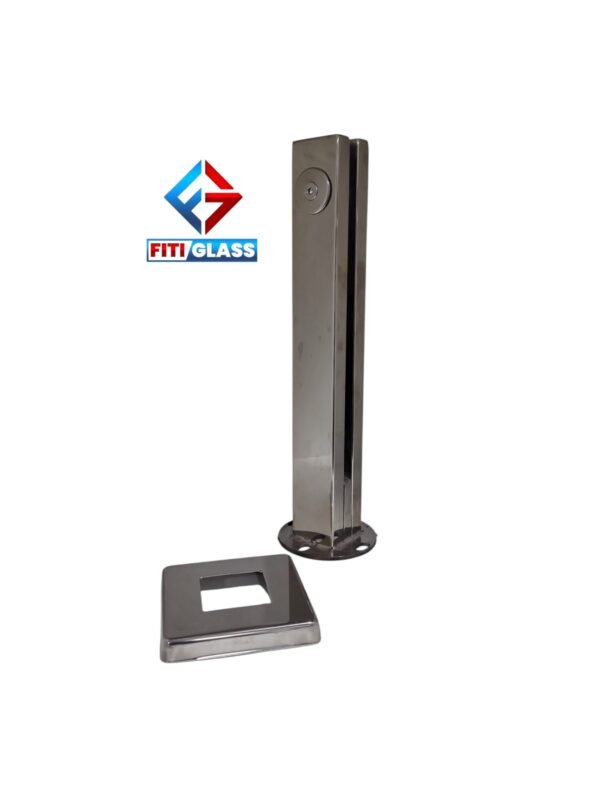 TORRE VERTICAL ACERO INOX CROMADO 30CM 1 PERFORACION 1002323